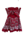 Sea New York Size S Red & Black Cotton Strapless Bandana Print Smocked Dress Red & Black / S