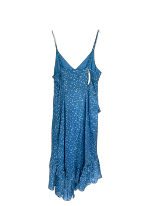 Loveshackfancy Size 0 Blue & Red Cotton Spaghetti Strap Hearts Ruffles Dress Blue & Red / 0