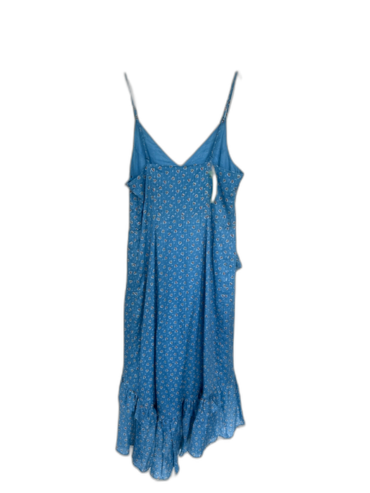 Loveshackfancy Size 0 Blue & Red Cotton Spaghetti Strap Hearts Ruffles Dress Blue & Red / 0