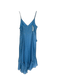 Loveshackfancy Size 0 Blue & Red Cotton Spaghetti Strap Hearts Ruffles Dress Blue & Red / 0