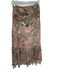 Ulla Johnson Size 4 Tan & Purple Silk Blend Side Zip Floral Slit Maxi Skirt Tan & Purple / 4