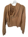 Beyond Yoga Size M Brown Cotton Blend Hood Full ZIp Cropped Athletic Jacket Brown / M
