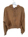 Beyond Yoga Size M Brown Cotton Blend Hood Full ZIp Cropped Athletic Jacket Brown / M