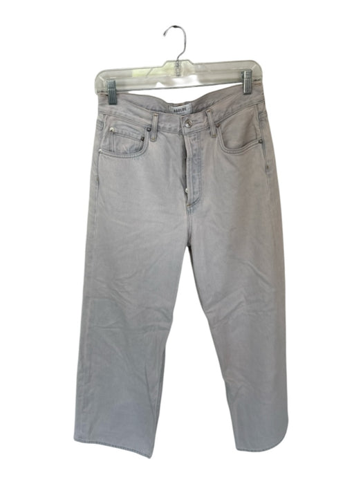 Agolde Size 27 Light Wash Organic Cotton High Waist Button Fly Wide Leg Jeans Light Wash / 27