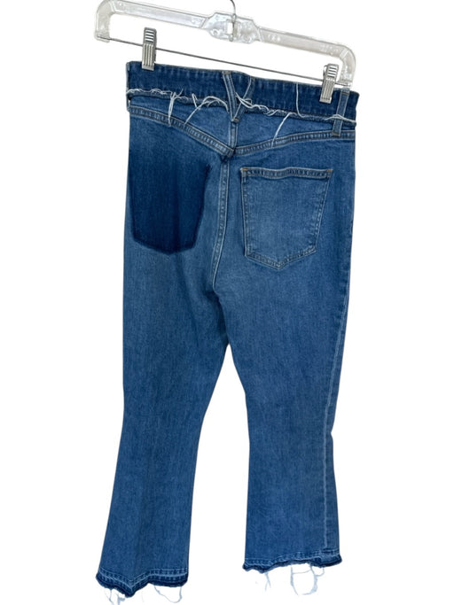 Veronica Beard Size 26 Med Dark Wash Cotton Blend High Waist Flare Fringe Jeans Med Dark Wash / 26