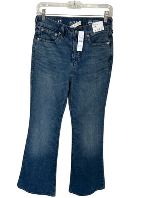 J. Crew Size 25 Dark Wash Cotton Blend High Rise Flare Jeans Dark Wash / 25