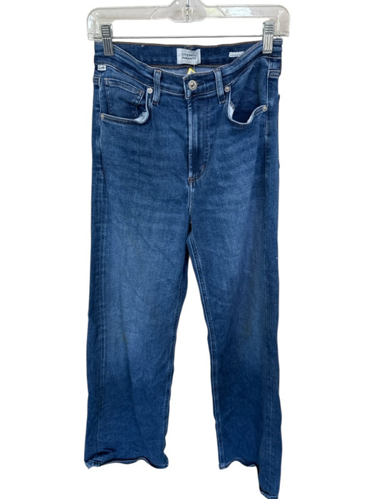 Citizens of Humanity Size 25 Dark Wash Cotton Blend High Waist Wide Leg Jeans Dark Wash / 25