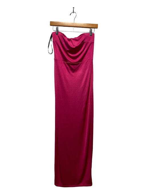 NBD Size S Magenta Strapless Slit Gown Magenta / S
