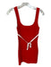 Amanda Uprichard Size S Red Viscose Knit Mini Attached Belt Dress Red / S