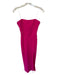 Amanda Uprichard Size S Hot pink Polyester Strapless Slit Midi Dress Hot pink / S