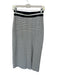 Ramy Brook Size S Navy & white Cotton Blend Waist Band Slit Midi Skirt Navy & white / S