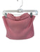 Hutch Size S Pink Polyester Blend Strapless Textured Cropped Top Pink / S