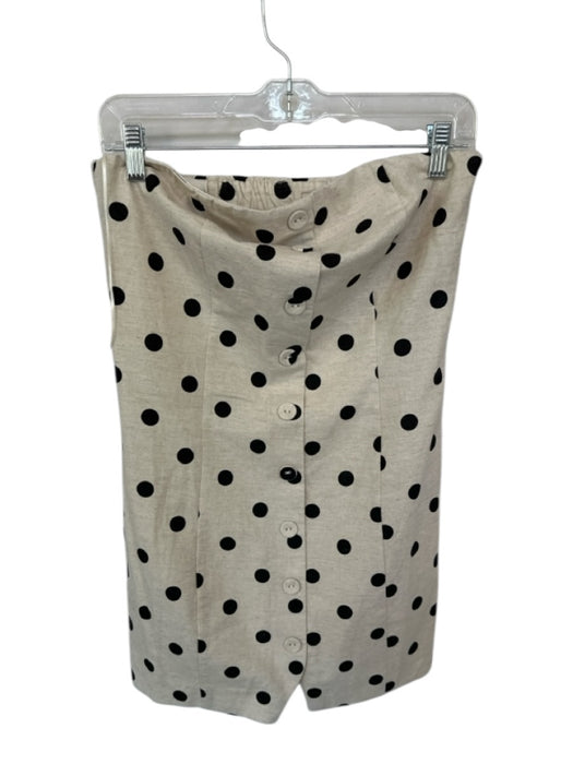 endless rose Size S Oatmeal & Black Cotton Blend Strapless Polka Dot Dress Oatmeal & Black / S