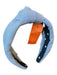 Lele Sadoughi Blue & White Canvas Top Knot Striped Headband Blue & White