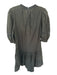Sea New York Size XS Black Cotton 3/4 Balloon Sleeve Pleat Detail V Neck Dress Black / XS