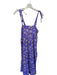 Sur La Vague Size Est S Purple & Red Cotton Floral tie strap Maxi Dress Purple & Red / Est S