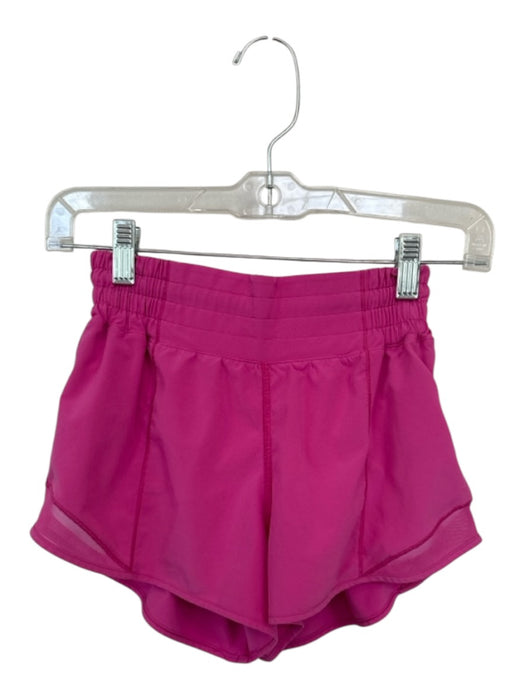 Lululemon Size 2 Sonic Pink Nylon Blend Mesh Detail Zip Pocket Athletic Shorts Sonic Pink / 2