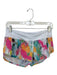 Lululemon Size 4 White & Multi Nylon Blend Paint Splatter Back Pocket Shorts White & Multi / 4