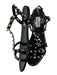 Valentino Shoe Size 39 Black & Gold Rubber Rockstud Gold Hardware Sandals Black & Gold / 39