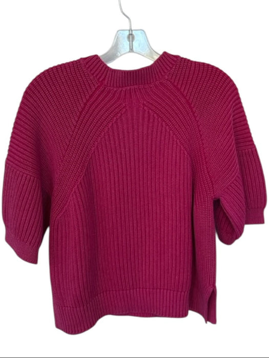 Joie Size S Pink Cotton Knit Short Sleeve Puff Top Pink / S