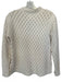 La Vie Size S White Wool Knit Full Length Holes Sweater White / S