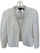 Theory Size 6 White Cotton Long Sleeve Textured Raw Hem Jacket White / 6