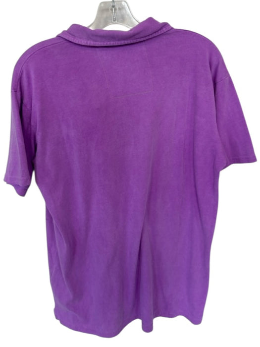 Aviator Nation Size M Purple Cotton Short Sleeve Collar Polo Athletic Top Purple / M