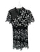 Sea New York Size Est S Black & White Polyester Cap Sleeve Lace Overlay Dress Black & White / Est S