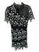 Sea New York Size Est S Black & White Polyester Cap Sleeve Lace Overlay Dress Black & White / Est S