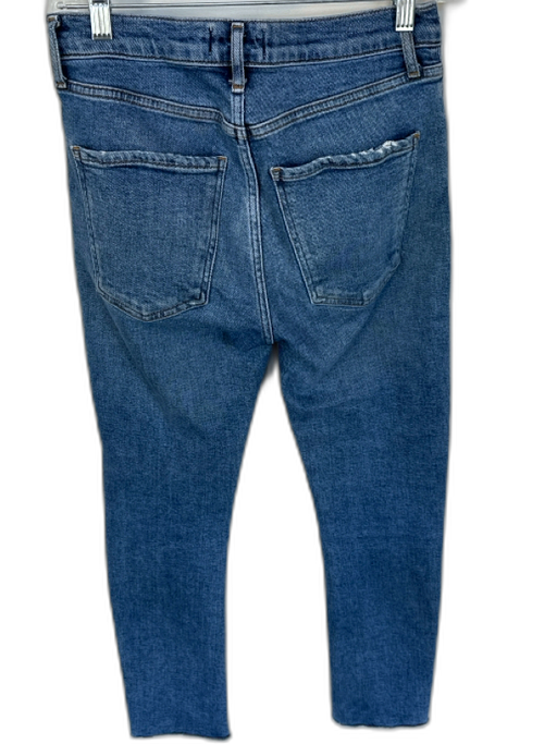 Agolde Size 25 Med Dark Wash Cotton Mid Rise Skinny Jeans Med Dark Wash / 25