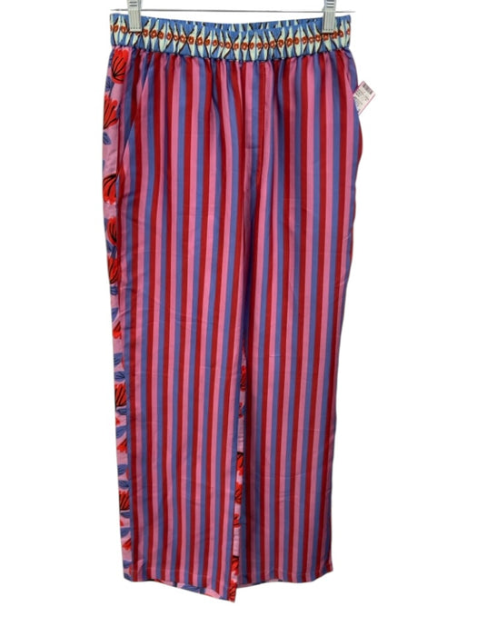 Me369 Size XS Pink, Blue & Red Viscose Blend Elastic Waistband Floral Pants Pink, Blue & Red / XS