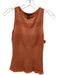Ellen Tracy Size P Dusty Orange Silk & Cotton Knit Sleeveless Lettuce Hem Top Dusty Orange / P
