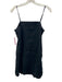 Madewell Size 0 Black Linen Spaghetti Strap Paneled Pocketed Dress Black / 0