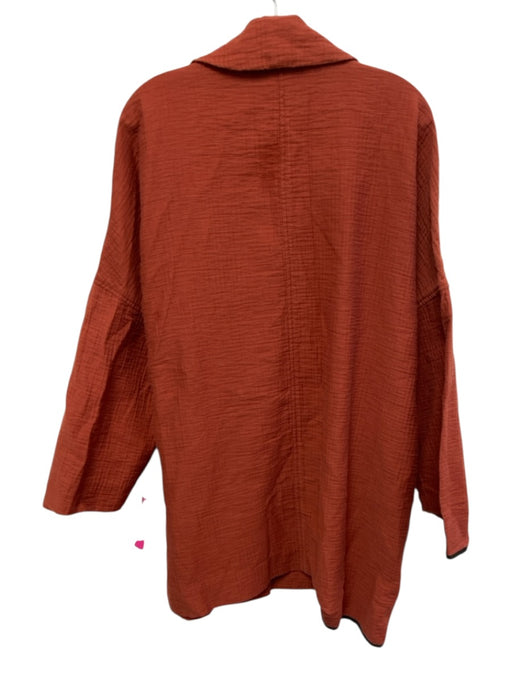 Rachel Comey Size 6 Burnt Orange Cotton Blend Gauze Oversized Slouchy Coat Burnt Orange / 6