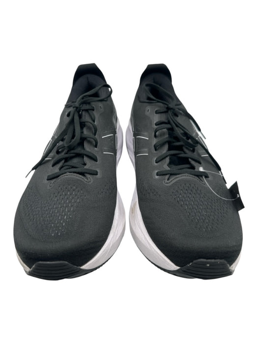 Asics Shoe Size 15 Black & White Synthetic Low Top Men's Shoes Black & White / 15