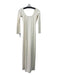 Leslie Amon Size M White Polyamide Blend Long Sleeve Ribbed Twist Front Dress White / M