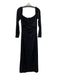 Reformation Size L Black Lyocell blend Long Sleeve Cut Out Tie Front Dress Black / L