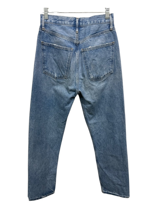 Agolde Size 25 Light Wash Cotton Denim Button Fly High Rise Ripped Knee Jeans Light Wash / 25
