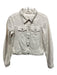 Free People Size XS Cream Cotton Denim Silver Buttons Patch Pocket Jacket Cream / XS
