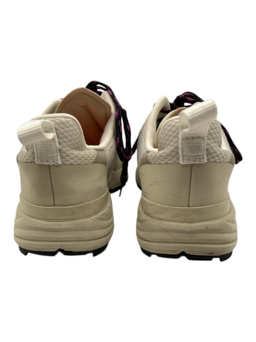 Veja Shoe Size 7.5 Cream, Black & Pink Synthetic Logo Rounded Toe Sneakers Cream, Black & Pink / 7.5