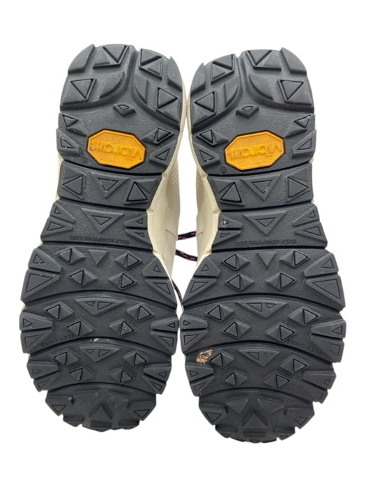 Veja Shoe Size 7.5 Cream, Black & Pink Synthetic Logo Rounded Toe Sneakers Cream, Black & Pink / 7.5