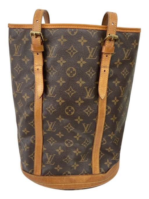 Louis Vuitton Brown Print Coated Canvas Monogram Bucket Bag Brown Print / M/L