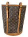 Louis Vuitton Brown Print Coated Canvas Monogram Bucket Bag Brown Print / M/L