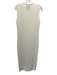 Reformation Size S Cream Polyester Blend Ribbed Knit Sleeveless Mock Neck Dress Cream / S