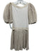 Ulla Johnson Size 2 Beige Polyester Blend Short Puff Sleeve Scrunch Dress Beige / 2