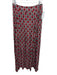Natalie Martin Size S Pink, Green & Red Rayon Floral Back Zip A Line Maxi Skirt Pink, Green & Red / S