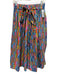 Aish Size M Multi Cotton Elastic Waistband Geometric Tie Waist Midi Skirt Multi / M