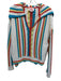 Solid & Striped Size XS White, Red & Multi Cotton Knit Striped V Neck Sweater White, Red & Multi / XS