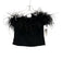J Crew Size 4 Black Polyester Fringe Strapless Top Black / 4