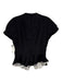 Staud Size 2 Black & White Wool Blend Zipper Cap Sleeve Peplum Top Black & White / 2